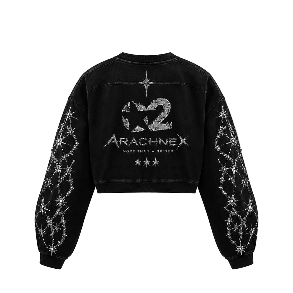 ARACHNEX Eclipse Web Cropped Denim Jacket – My Store
